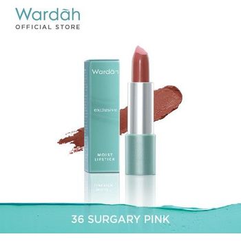 Wardah Exclusive Moist Lipstick 36 Sugary Pink 3.5g