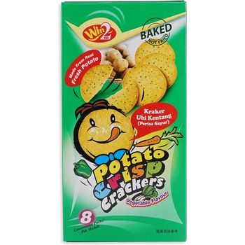 Win2 Potato Crisp Crackers Vegetable Flavour 8x20g
