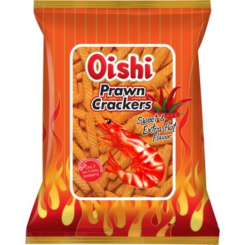 Oishi Prawn Crackers Sweet And Extra Hot 60g