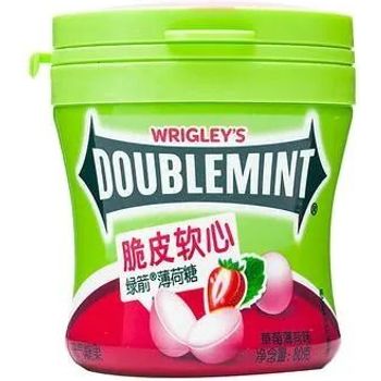 Wrigley`s Doublemint Soft Heart Crispy Strawberry Mint Candy 80g