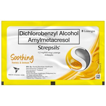 Strepsils Soothing Honey and Lemon Flavour 8pcs
