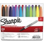 Sharpie 75846 Permanent Markers Fine Point Assorted Colours 24-count