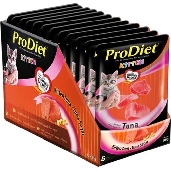 ProDiet Wet cat Food for Kitten (2-12 Months), Tuna Flavour  85g