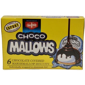 Fibisco Choco Mallows 6 Cocolate Covered Marshmallow Biscuits 100g