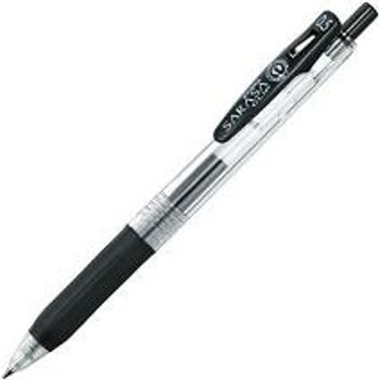 1 X Zebra Sarasa Push Clip Gel Ink Pen 0.5 Mm Black