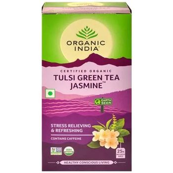 Organic India Organic Tulsi Green Tea Jasmine Stress Relieving 45g