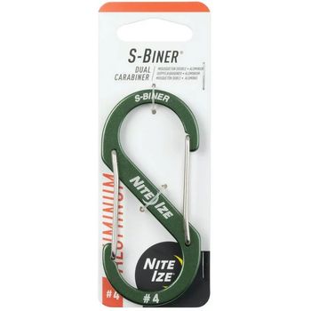 Nite Ize S Biner Aluminum Dual 4 Carabiner Olive