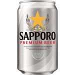 Sapporo Premium Draft Beer Can 330ml 5% Abv