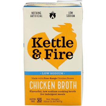 Kettle & Fire Organic Low Sodium Chicken Broth 907g