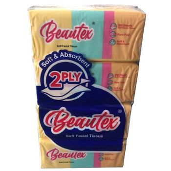 Beautex 2 Ply Softpack Facial Tissue 4 x 200