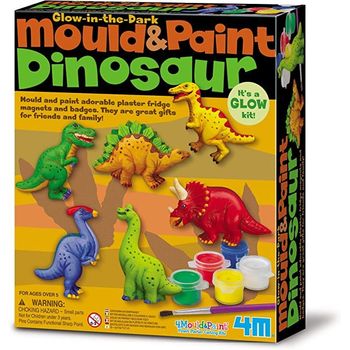 4M Mould & Paint Glow-In-The-Dark Dinosaurs