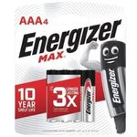 Energizer Alkaline AAA Pack 4