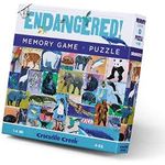 Crocodile Creek Endangered Species 2-in-1 Puzzle + Game Set 48-piece Jigsaw Puzzle + A 24-piece Memory matching Game For Ages 4+ Heavy-duty Box For Storage Finished Puzzle Is 19” X 1..