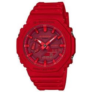 Casio G-shock Ga-2100-4adr Analog Quartz Red Resin Men's Watch