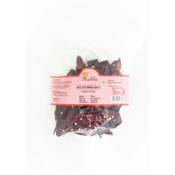 Malika Red Dry Chilli Without Stem 100g