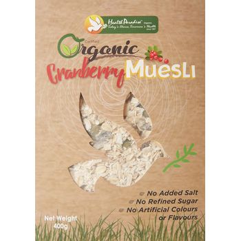 Health Paradise Organic Muesli Cranberry 400g