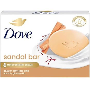 Dove Sandalwood Bar for Glowing Skin with Natural Origin Sandalwood & Saffron Extracts 125g