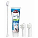Trixie Dental Care Set of 4 for Dogs for All Round Care of Dog Teeth Without Electricity 160g