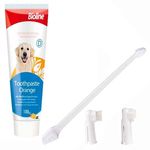 Bioline Dog Toothpaste and Dental Care Set Orange Flavored 100g