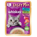 Whiskas Tasty Mix Wet Cat Food Ocean Trio Green Bean in Jelly 70g