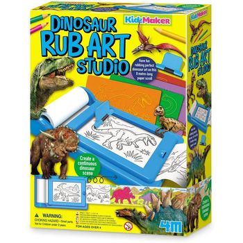 4M KidzMaker Dinosaur Rub Art Studio