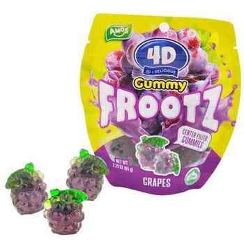 4D Gummy Fruit Juicy Grapes 65g