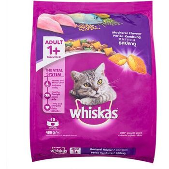 Whiskas Mackerel Flavoured Cat Food 480g