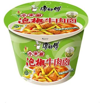 康师傅桶装泡椒牛肉 | Master Kong Pickled Beef Noodles 110g
