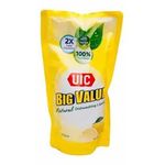 UIC Natural Dish Washing Liquid Refill Zesty Lemon 600ml