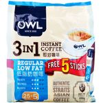 Owl 3 In 1 Regular Low Fat Coffee 25 + 5 Sachet x 20g