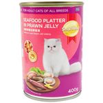 Smart Heart Cat Food Seafood Platter In Prawn Jelly 400g / Makanan Kucing