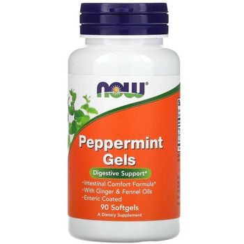 Now (Foods) - Healthy Digestion, Peppermint Gels (90 softgels)