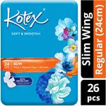 Kotex Soft Smooth Slim Wing Pads Regular 24cm