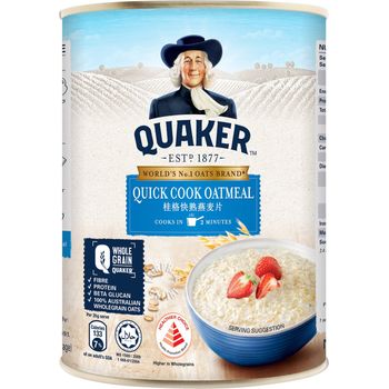 Quaker 100 Wholegrain Oatmeal Quick Cook