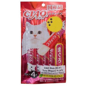 Ciao Cat Jelly Stick Lick Treats Inaba Feline Lickable Vit E Snack Flavour 60g