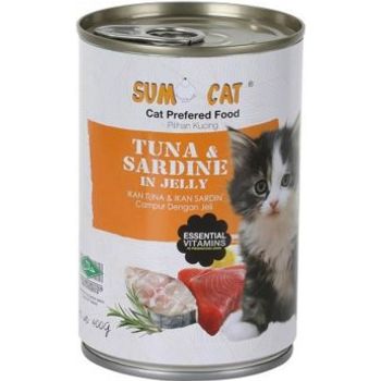 Sumo Cat Canned Food Tuna & Sardine In Jelly 400g