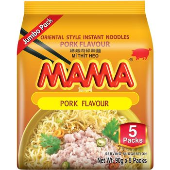 Mama Instant Noodles Big Pack Pork Flavour 5pcs 90g