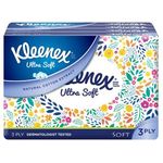 Kleenex Softpack Ultra Soft Facial Tissue Floral 50 Sheets