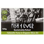 Fish4Ever Yellowfin Tuna Fish In Organic Olive Oil 120g