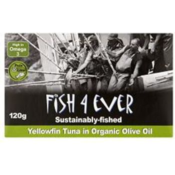 Fish4Ever Yellowfin Tuna Fish In Organic Olive Oil 120g