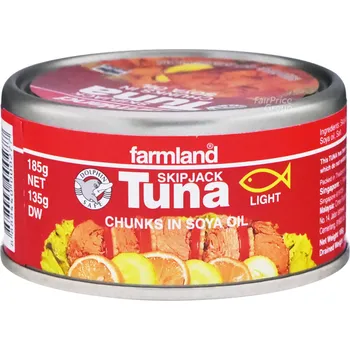 Farmland Skipjack Tuna Chunks in Oil 185g