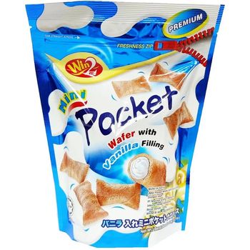 Win2 Mini Pillow Shaped Wafer Cake Vanilla Flavor 120g