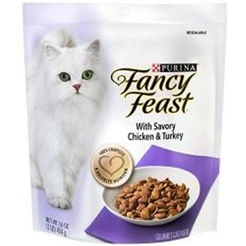 Fancy Feast Gourmet Savory Chicken Turkey Dry Cat Food 500g