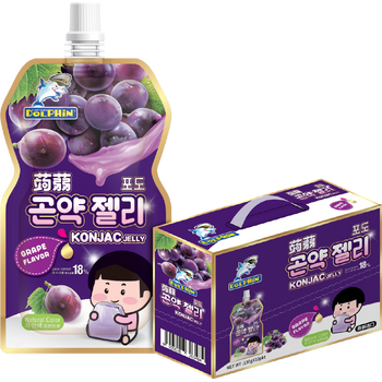 Captain Dolphin Konjac Jelly Grape 130g