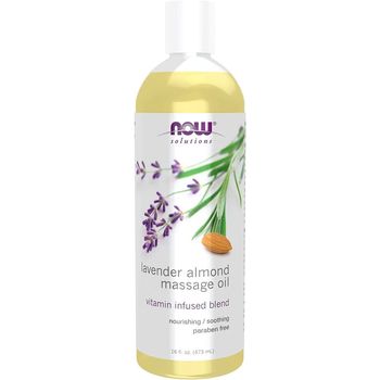 Now (Solutions) - Massage Oil, Almond-Lavender (16oz)