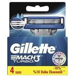 Gillette Mach3turbo Pack Of 4spare Blades