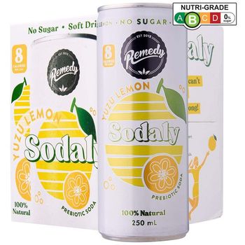 Remedy Sodaly Yuzu Lemon Soda 4 x 250ml
