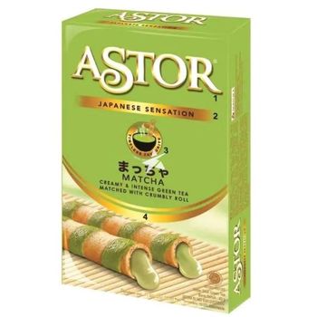 Astor Creamy And Intense Green Tea Matched With Crumbly Roll 40g