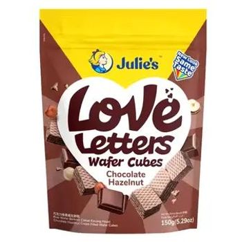 Julie's Love Letter Wafer Cubes - Chocolate Hazelnut 150