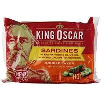 King Oscar Sardines In Extra Virgin Olive Oil With Jalapeno Peppers 100g